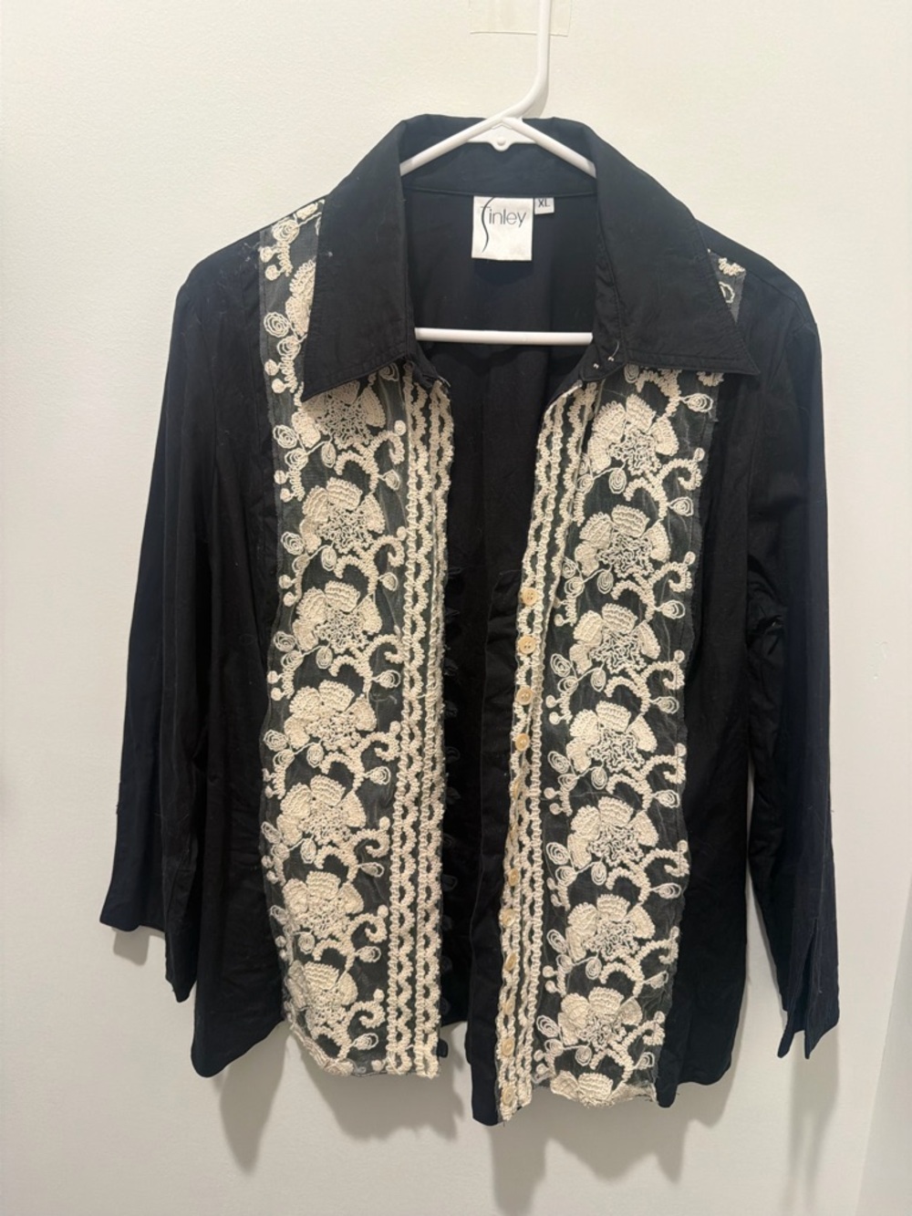 Finley Lace Button Up Top~ Size XL